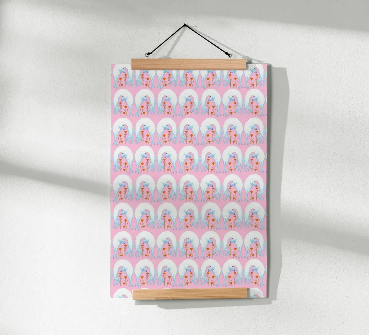 Borzoi pattern poster da Natalie Foss