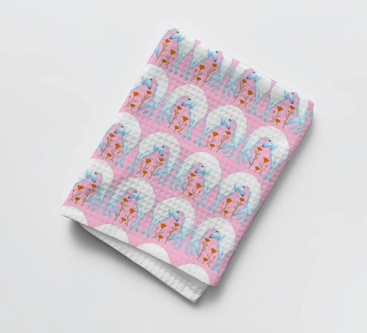 Borzoi pattern canovaccio da cucina da Natalie Foss