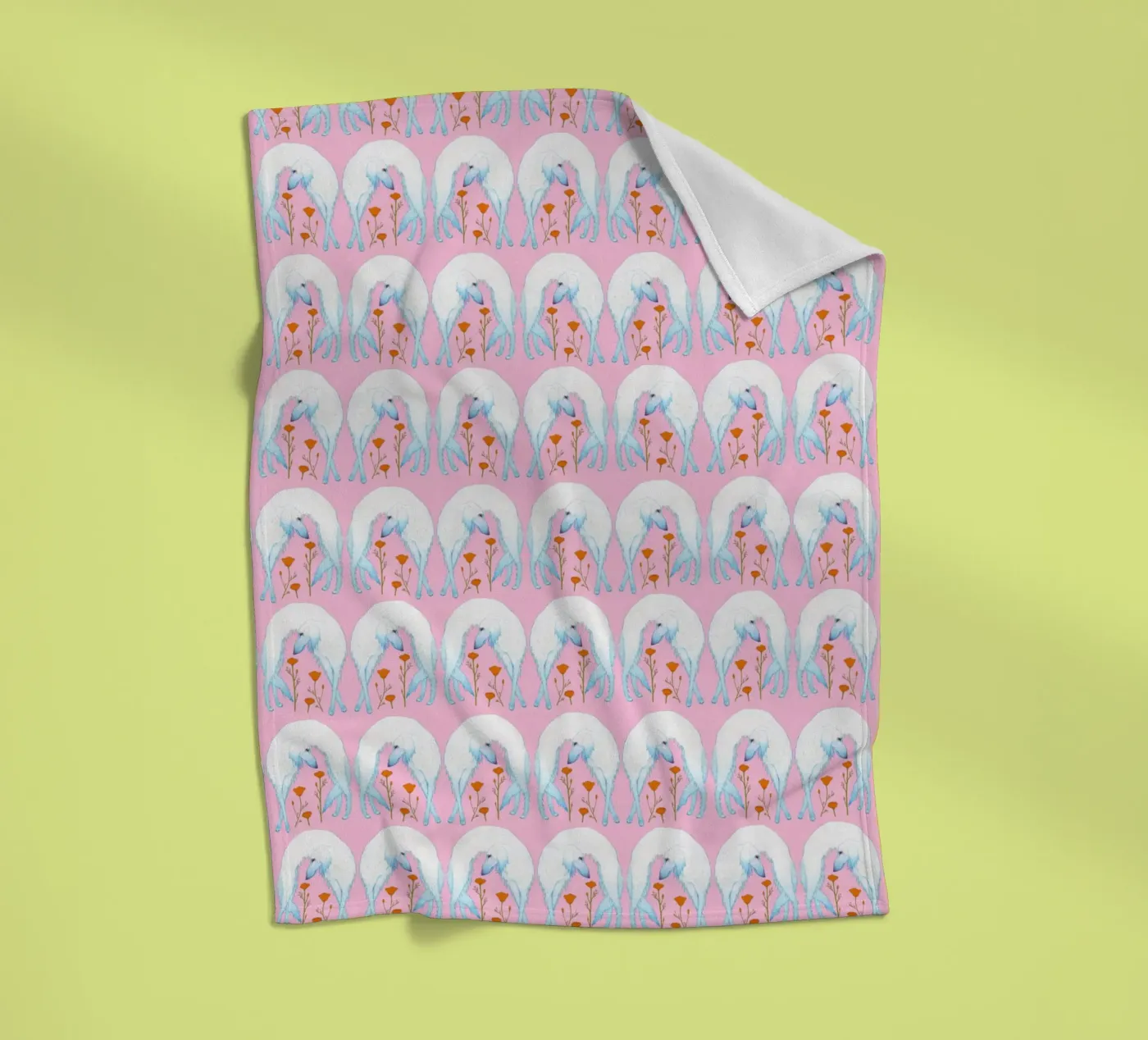 Borzoi pattern Fleecedecke von Natalie Foss