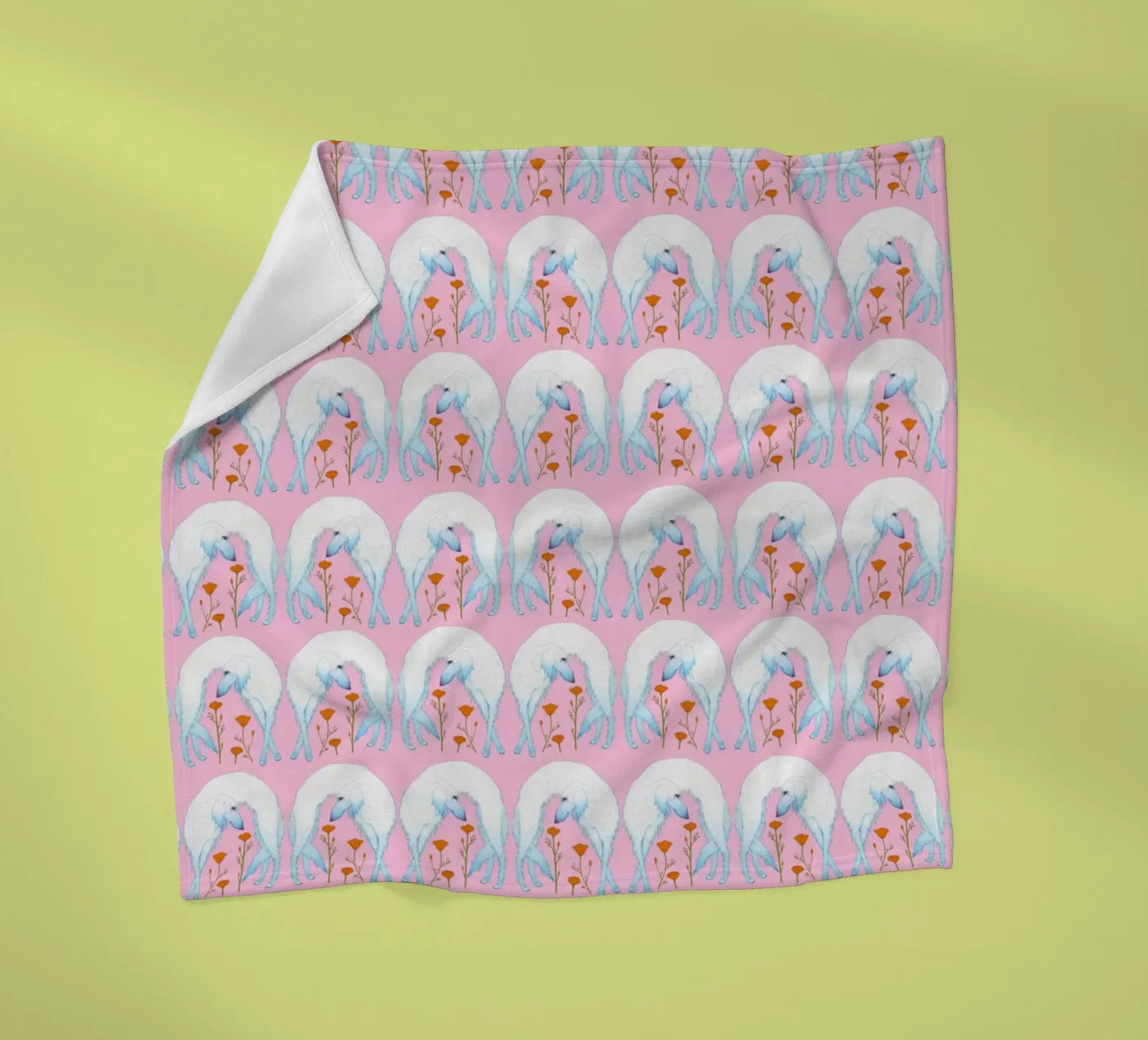Borzoi pattern Fleecedecke von Natalie Foss