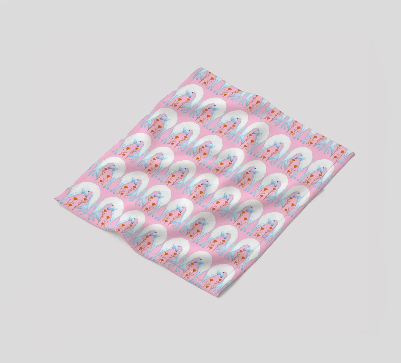 Borzoi pattern Fleecedecke von Natalie Foss