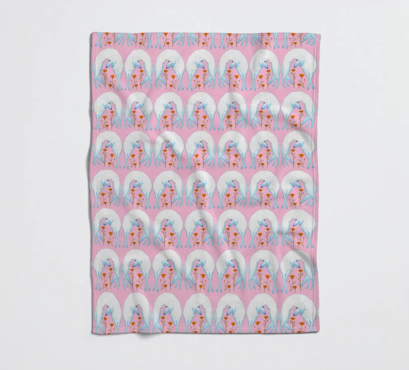 Borzoi pattern fleecedeken van Natalie Foss