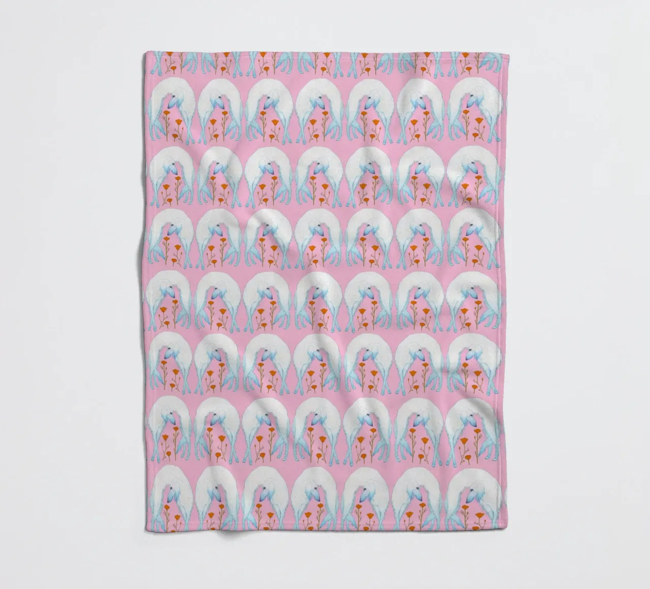 Borzoi pattern fleecedeken van Natalie Foss