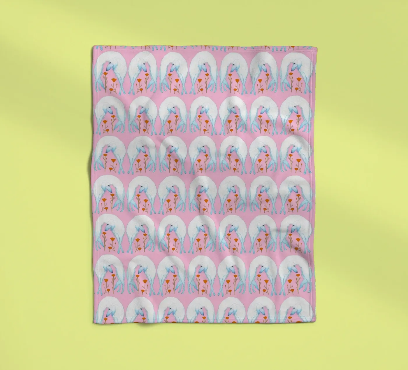 Borzoi pattern Fleecedecke von Natalie Foss