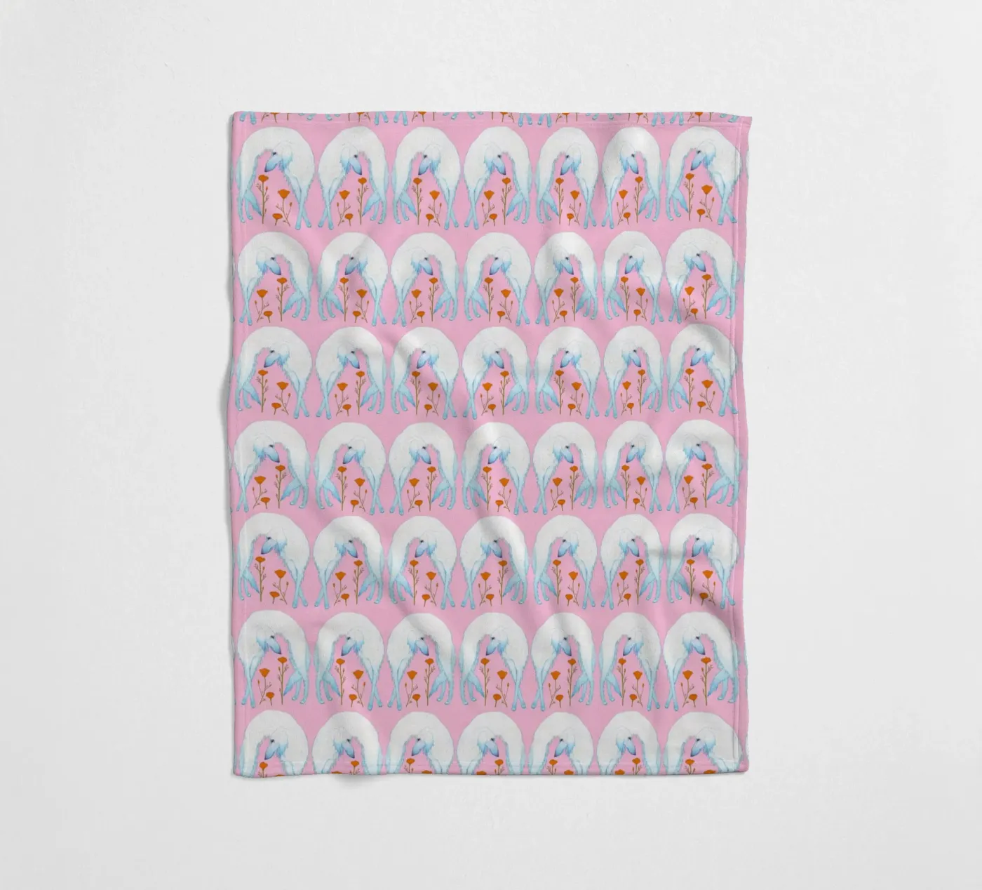 Borzoi pattern Fleecedecke von Natalie Foss