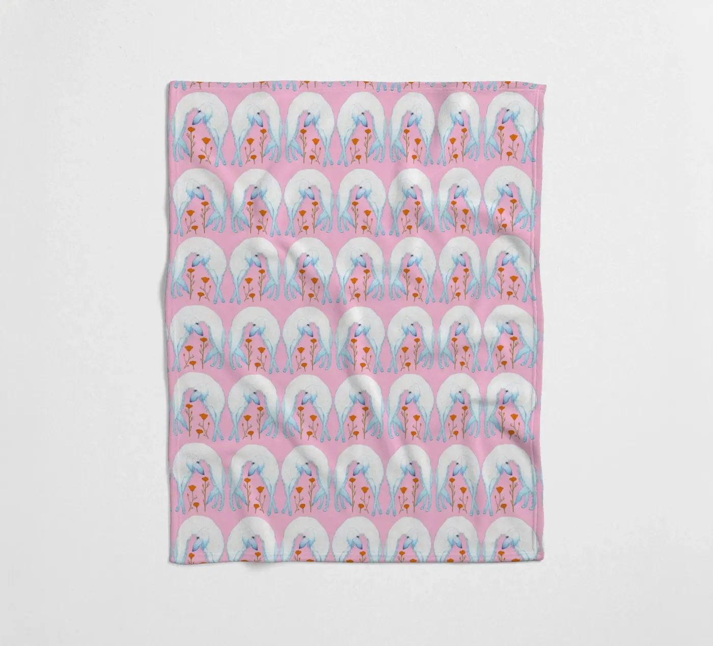 Borzoi pattern fleecedeken van Natalie Foss