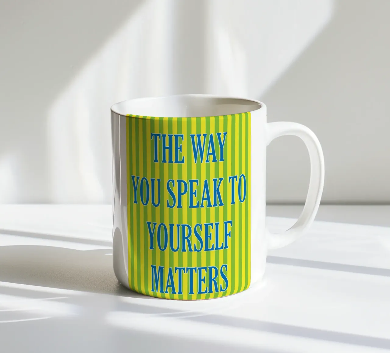il modo in cui parlate a voi stessi è importante tazza in ceramica da ersanim