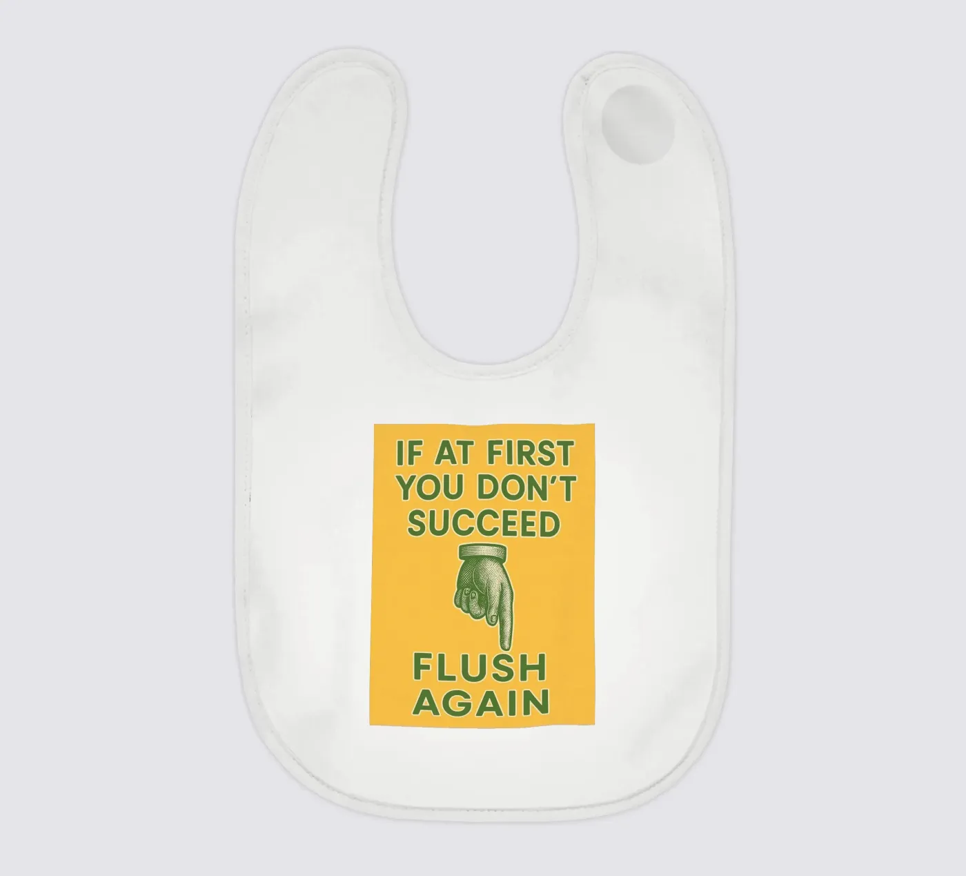 please flush again baby bib by ersanim