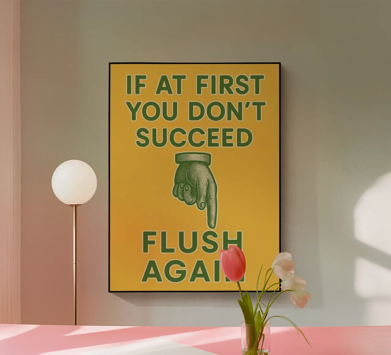 please flush again Acryl-Glas von ersanim