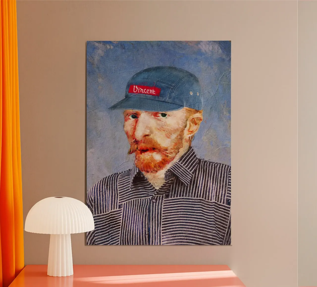 Hipster Vincent poster con telaio in plastica da Dikhotomy