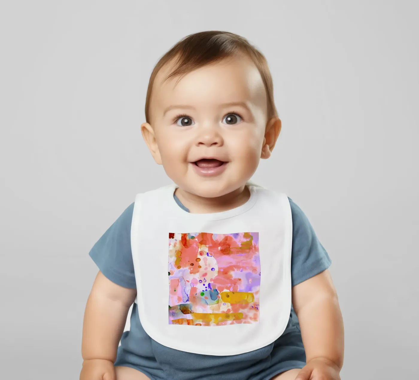 Flamingo baby slabbetje van Amy Sia