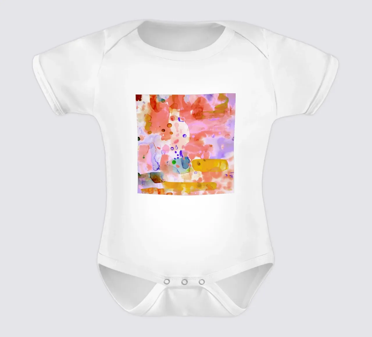 Flamingo body neonato maniche corte da Amy Sia