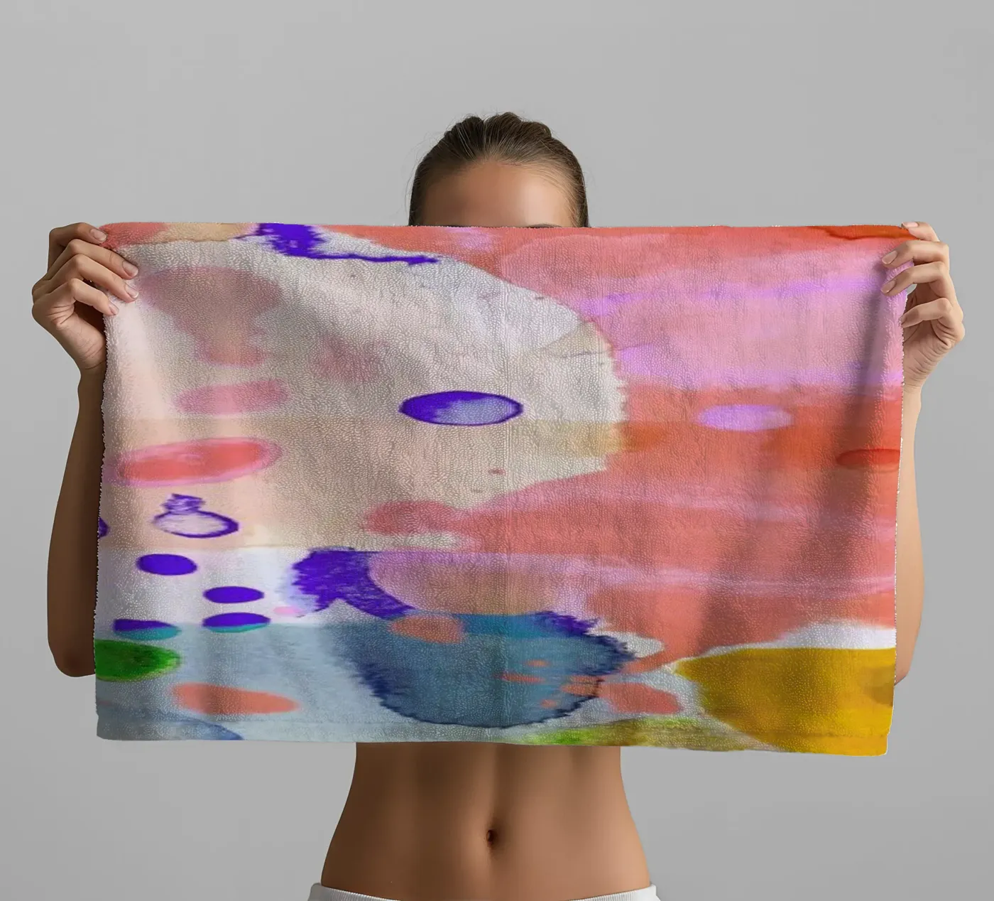 Flamingo towel by Amy Sia