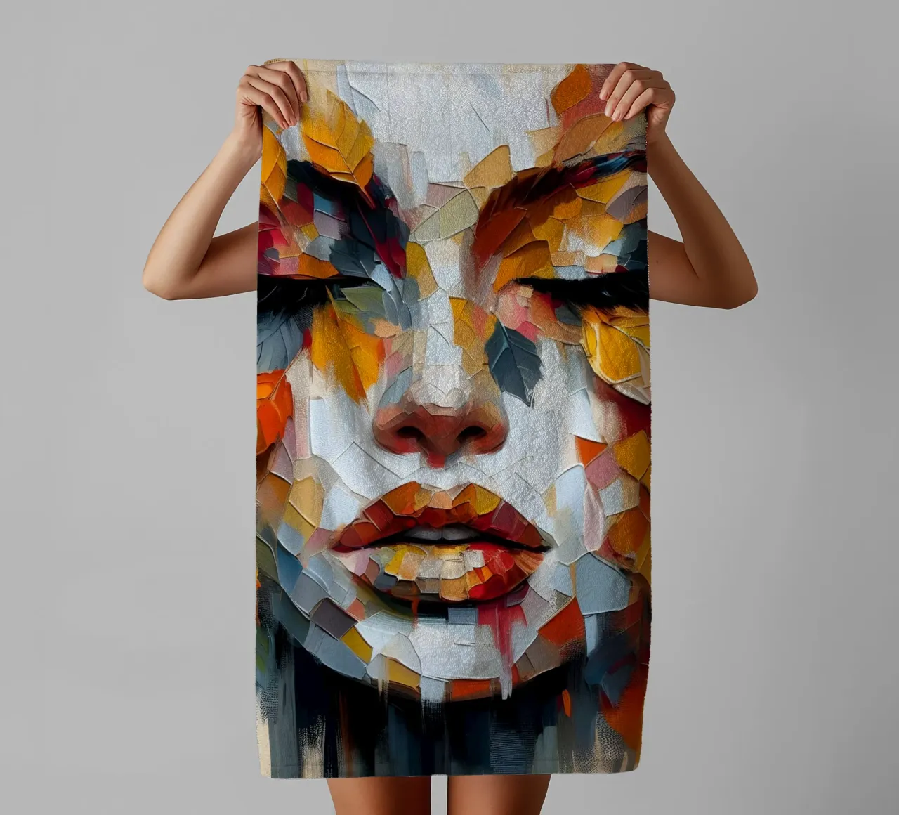 THE FACE OF AUTUMN towel by ARTOMATIC