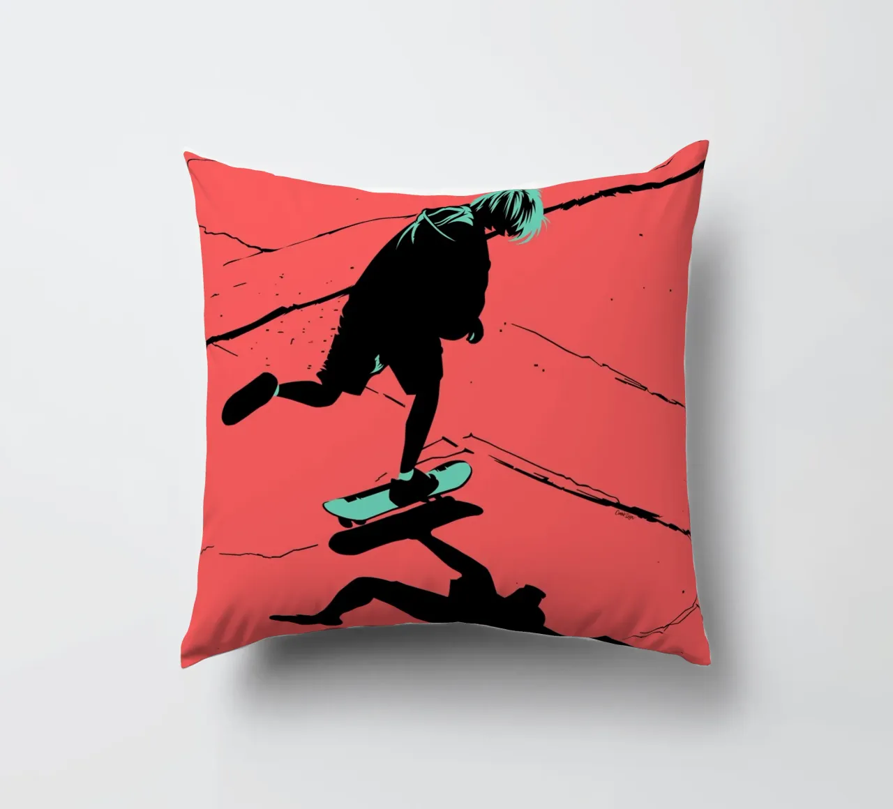 SKATE 04 decorative cushion by Cranio Dsgn