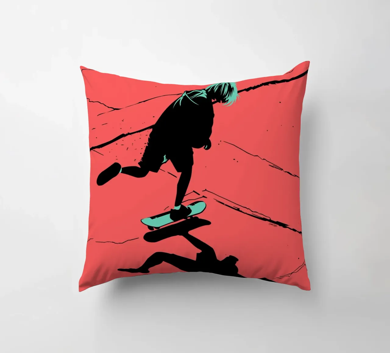 SKATE 04 decorative cushion by Cranio Dsgn