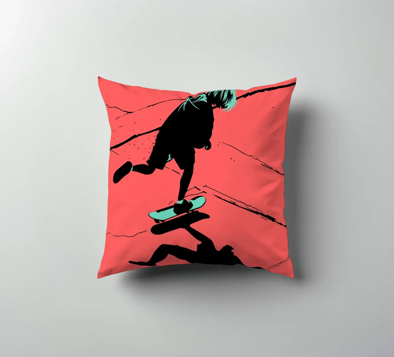SKATE 04 decorative cushion by Cranio Dsgn