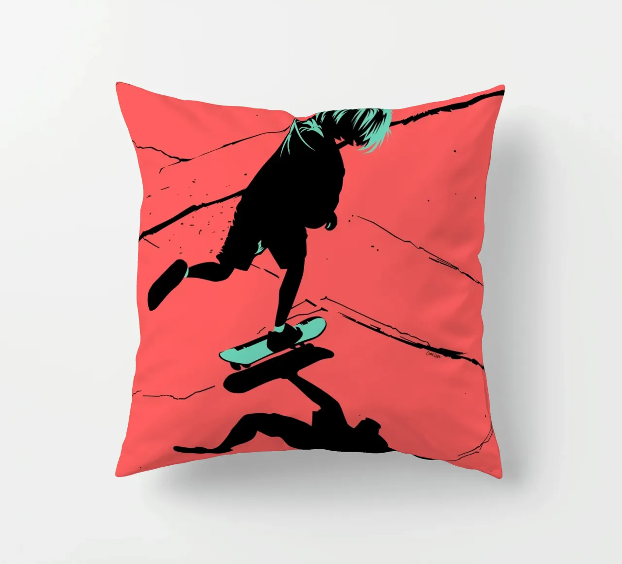 SKATE 04 decorative cushion by Cranio Dsgn