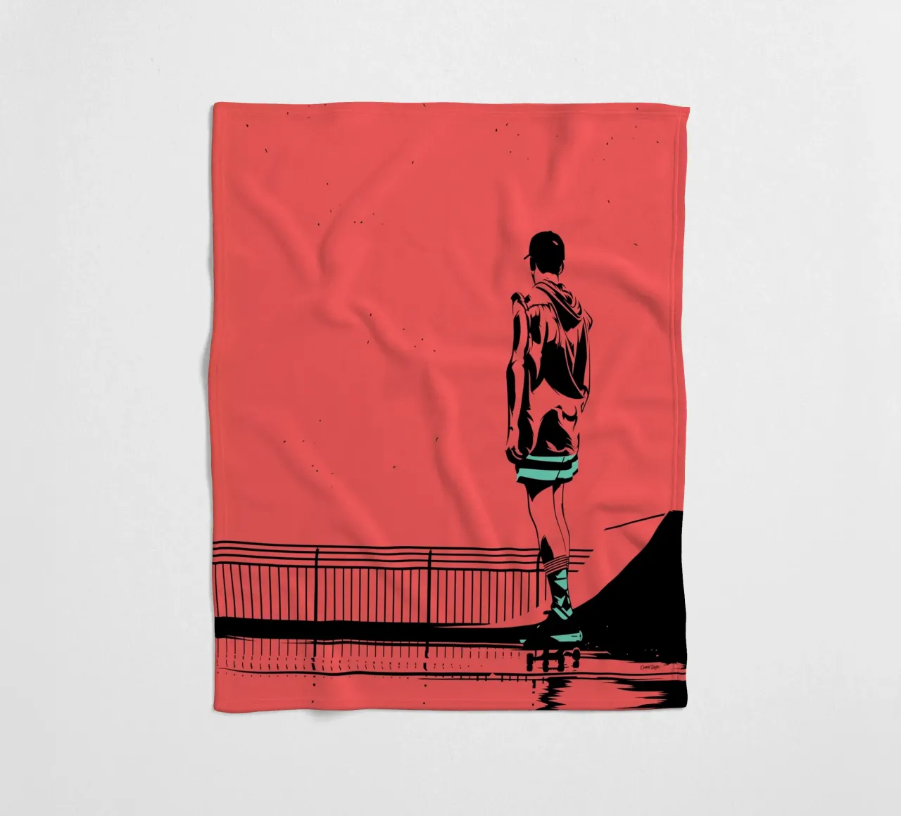 SKATE 05 Fleecedecke von Cranio Dsgn