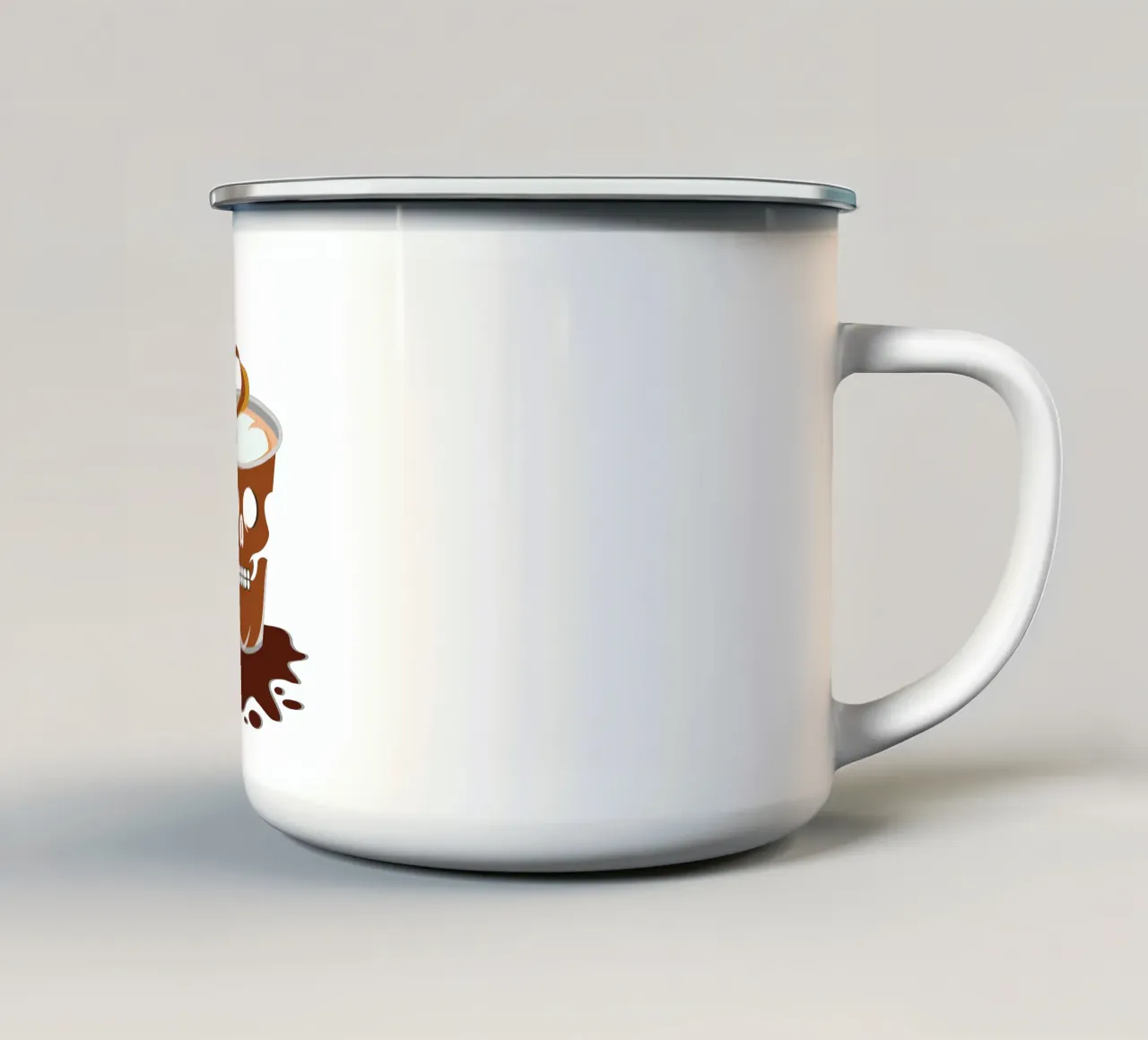 Teschio di caffè tazza in smalto da CUTE ART