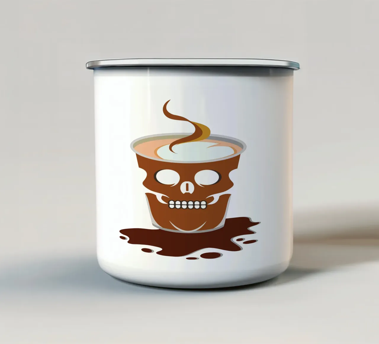 Teschio di caffè tazza in smalto da CUTE ART