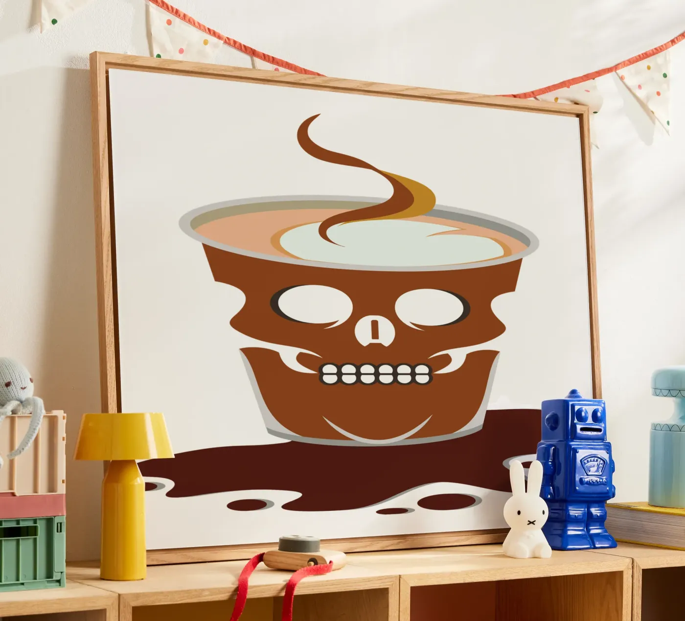 Koffieschedel acryl van CUTE ART