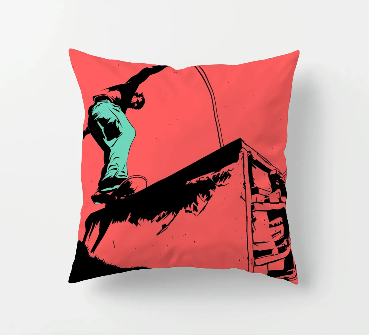 SKATE 07 decorative cushion by Cranio Dsgn