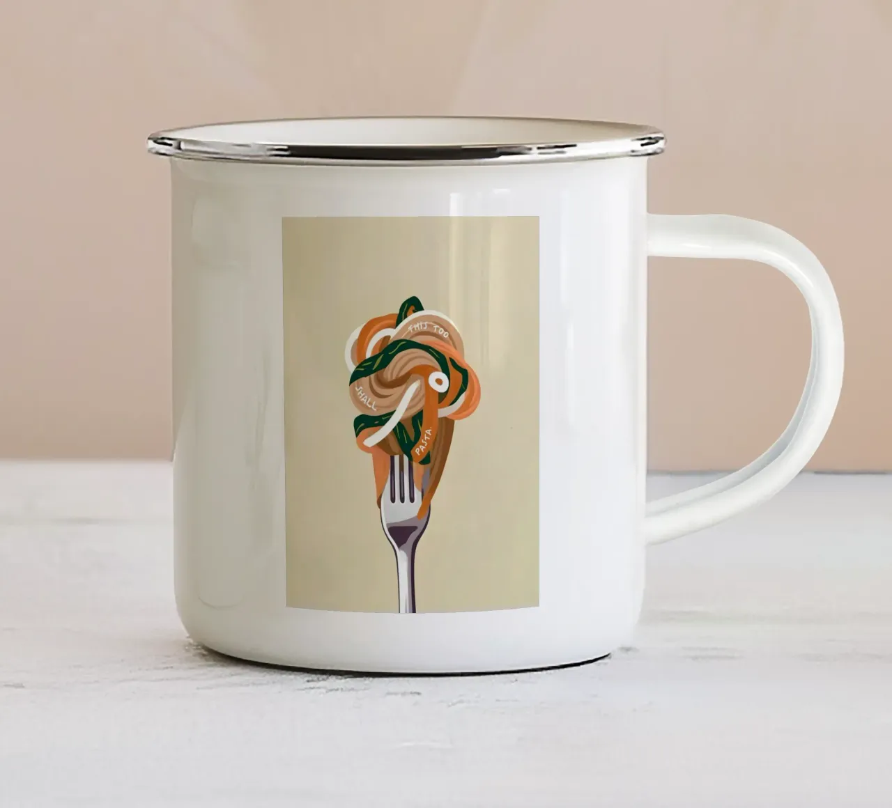 Anche questa pasta deve essere fatta tazza in smalto da 83oranges