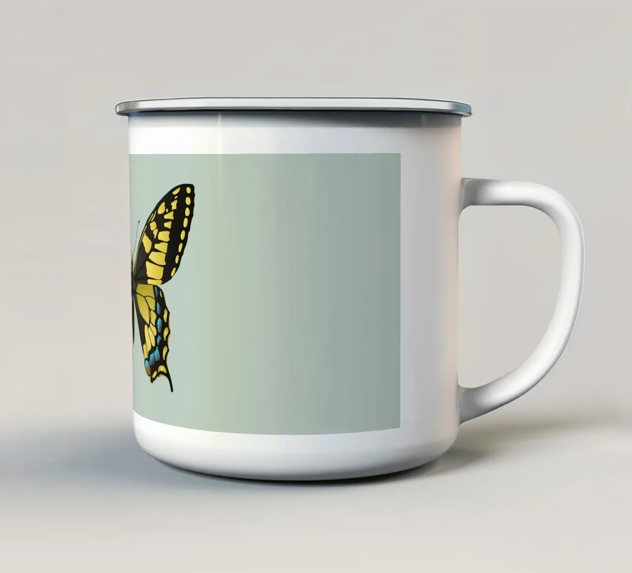 Farfalla coda di rondine tazza in smalto da Bwiser