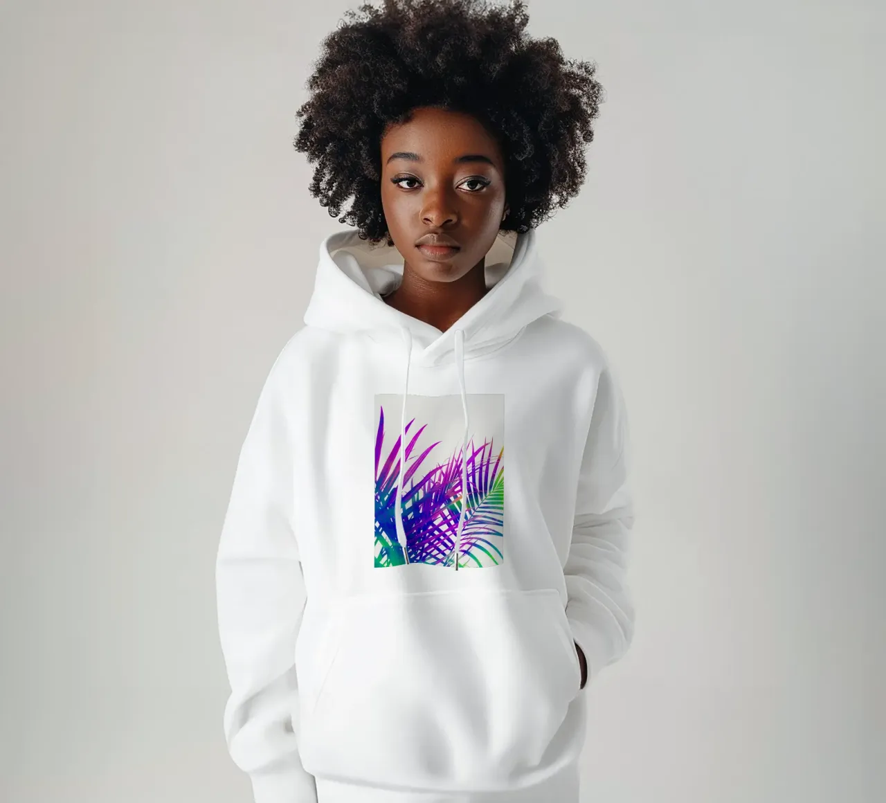 Palma colorata felpa con cappuccio da 83oranges