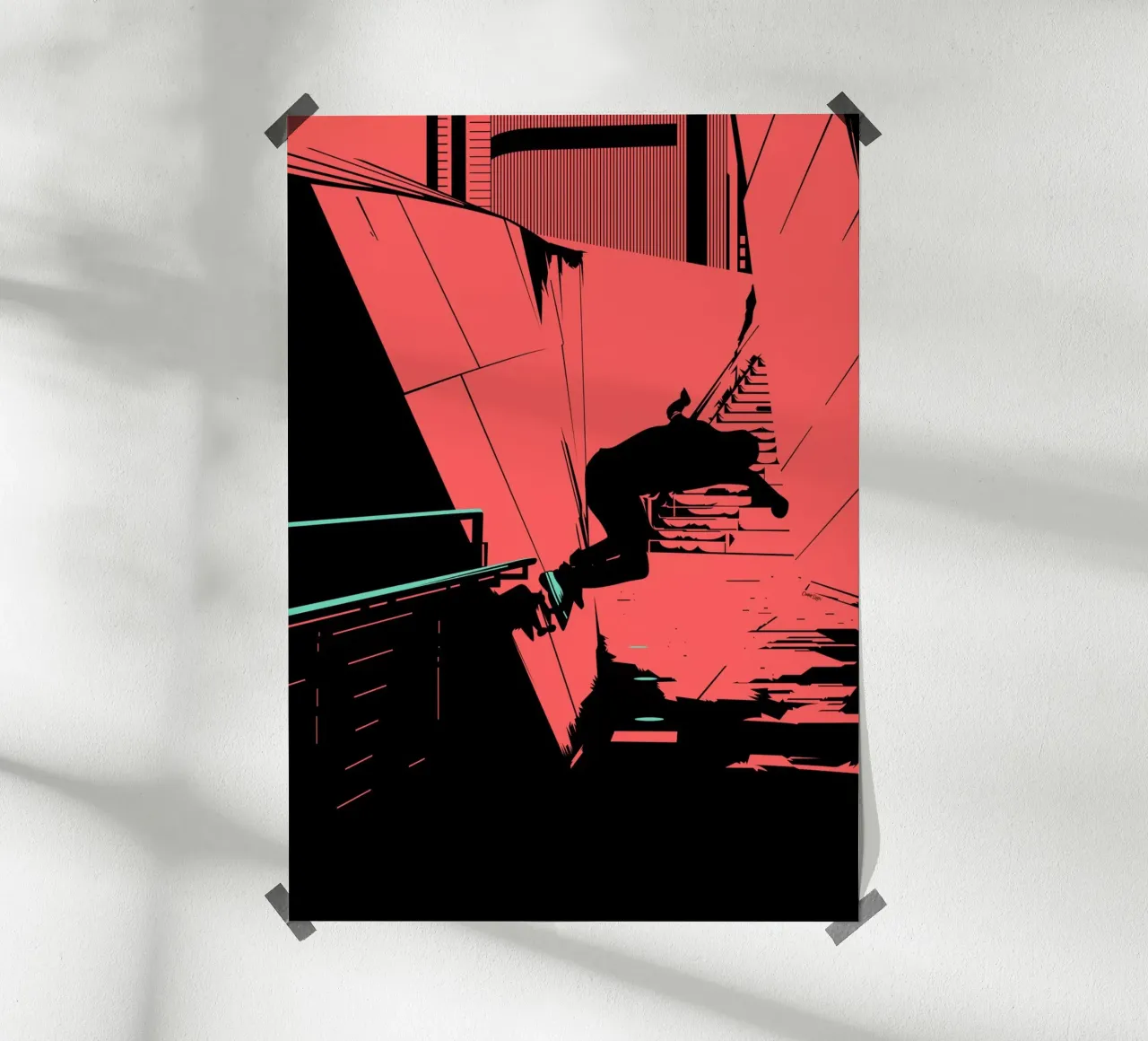 PATTINAGGIO 08 poster con telaio in plastica da Cranio Dsgn