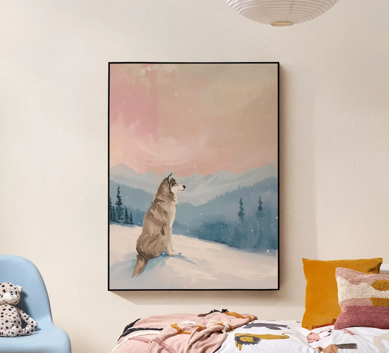 Einsamer Wolf acryl van Ohkimiko