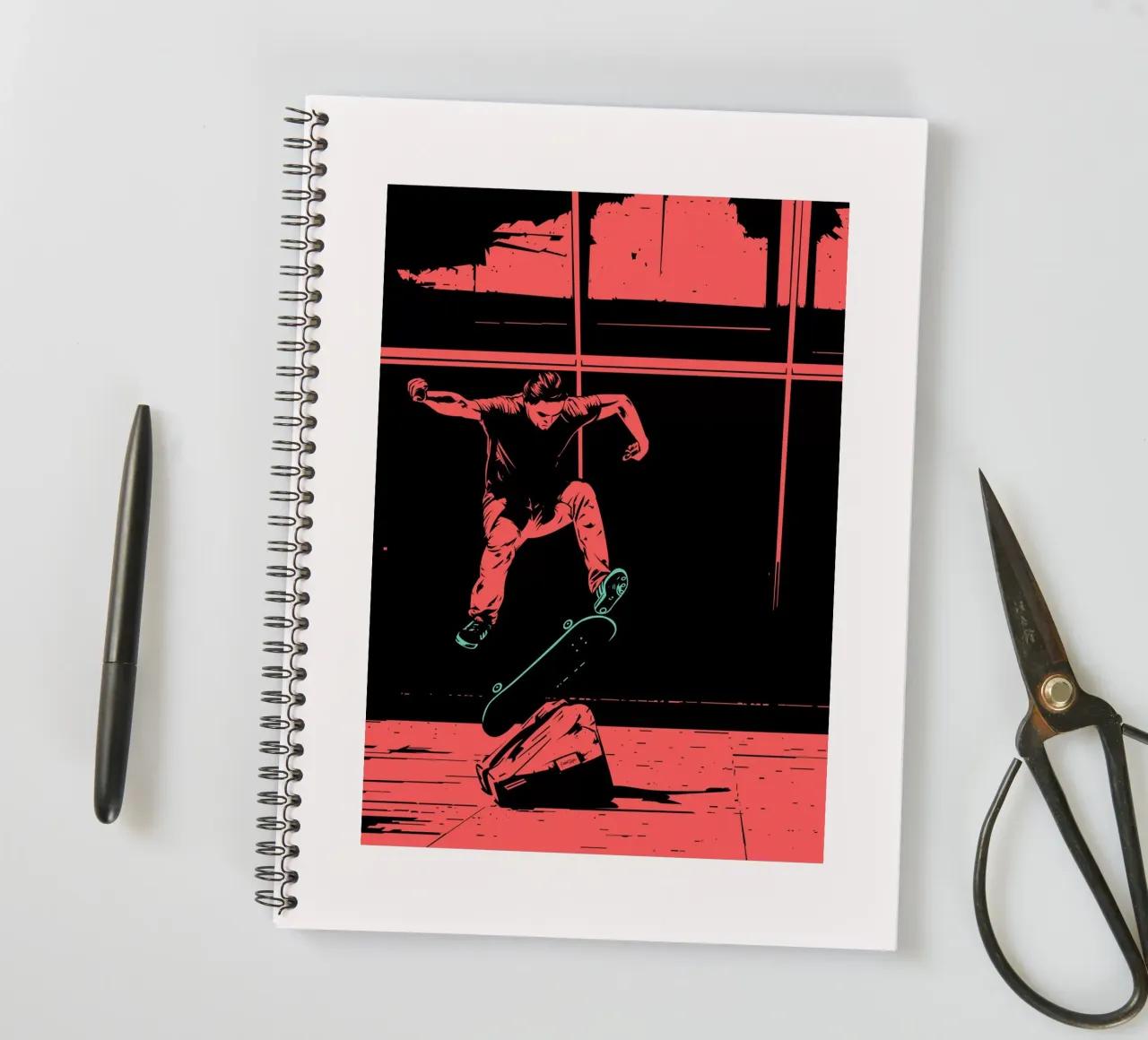 SKATE 09 spiral notebook by Cranio Dsgn