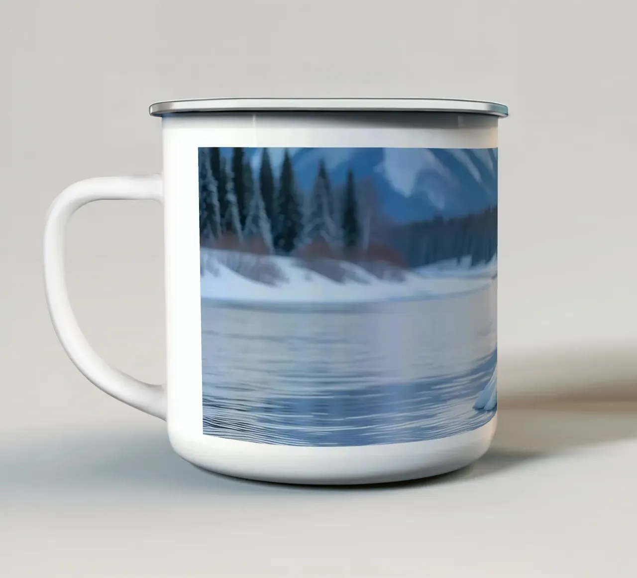 Orso bruno sulla riva di un fiume tazza in smalto da Wild Beauty