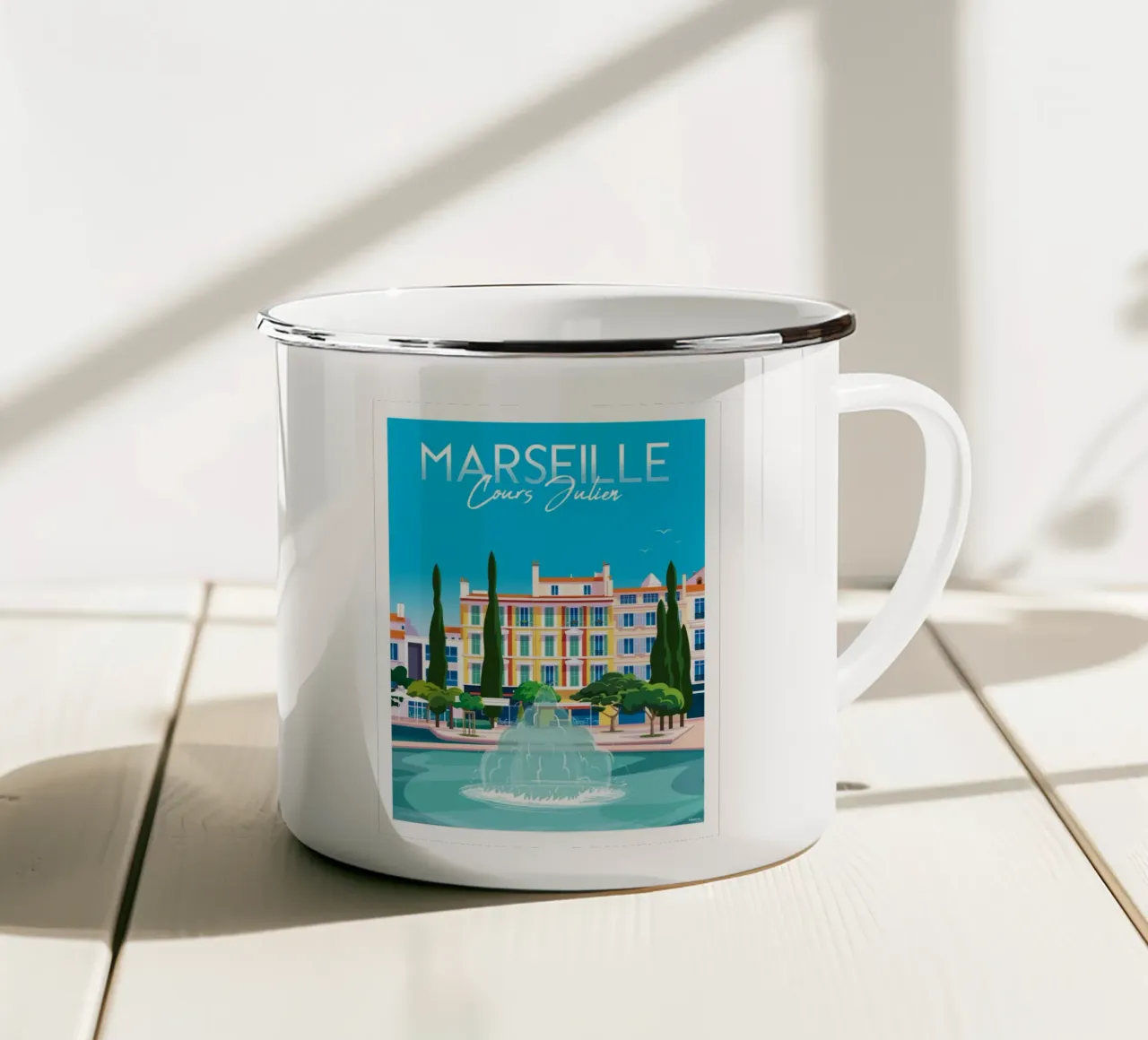 Marsiglia Cours Julien tazza in smalto da Raphaël Delerue
