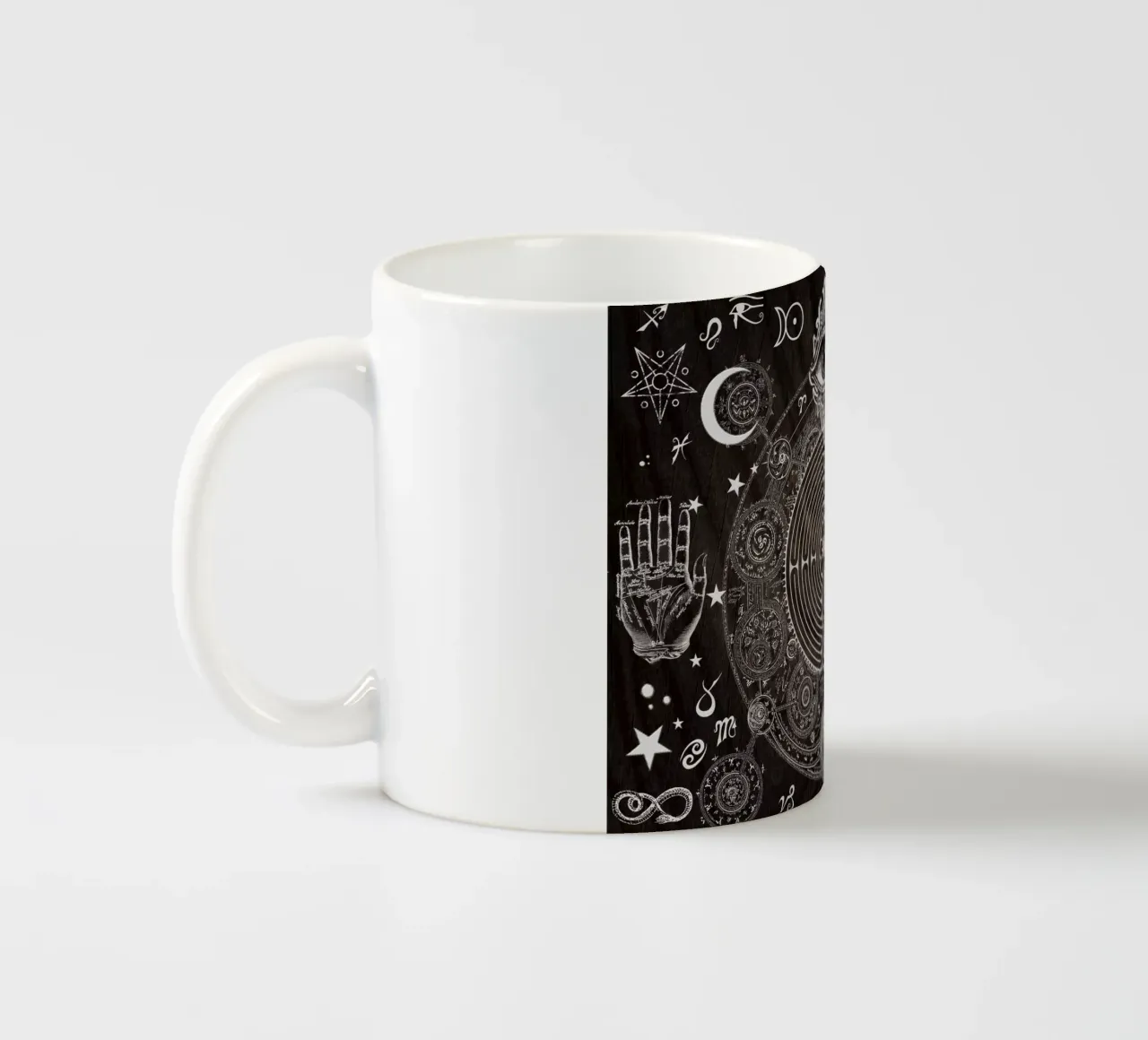 Magic Symbols for a Alchemist Dreamer ceramic mug by Eva Nev