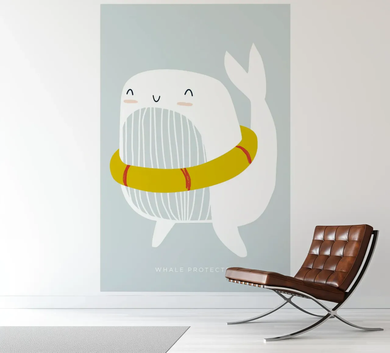 Walvis Floatie fotobehang van aaron Shop