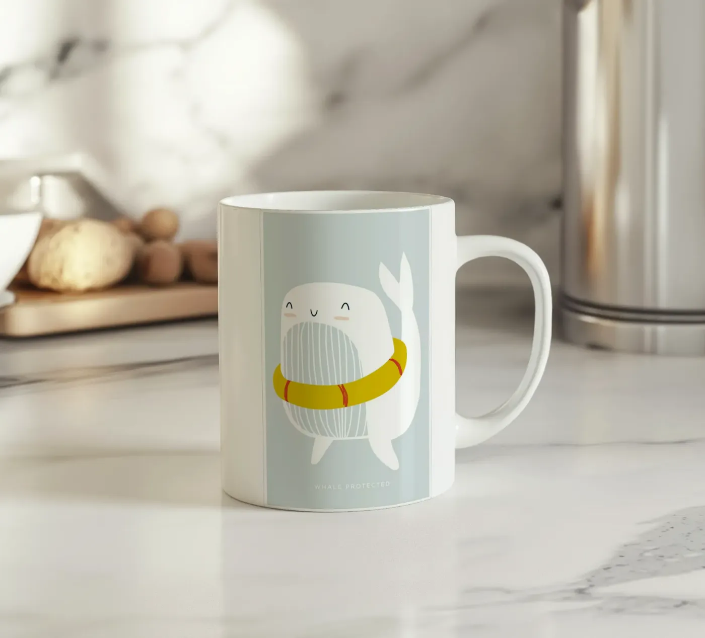 Whale Floatie ceramic mug by aaron Shop