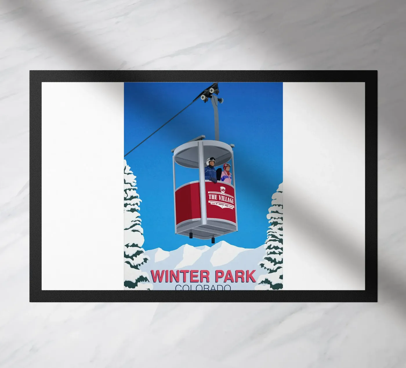 Winter Park ski Fußmatte von aaron Shop