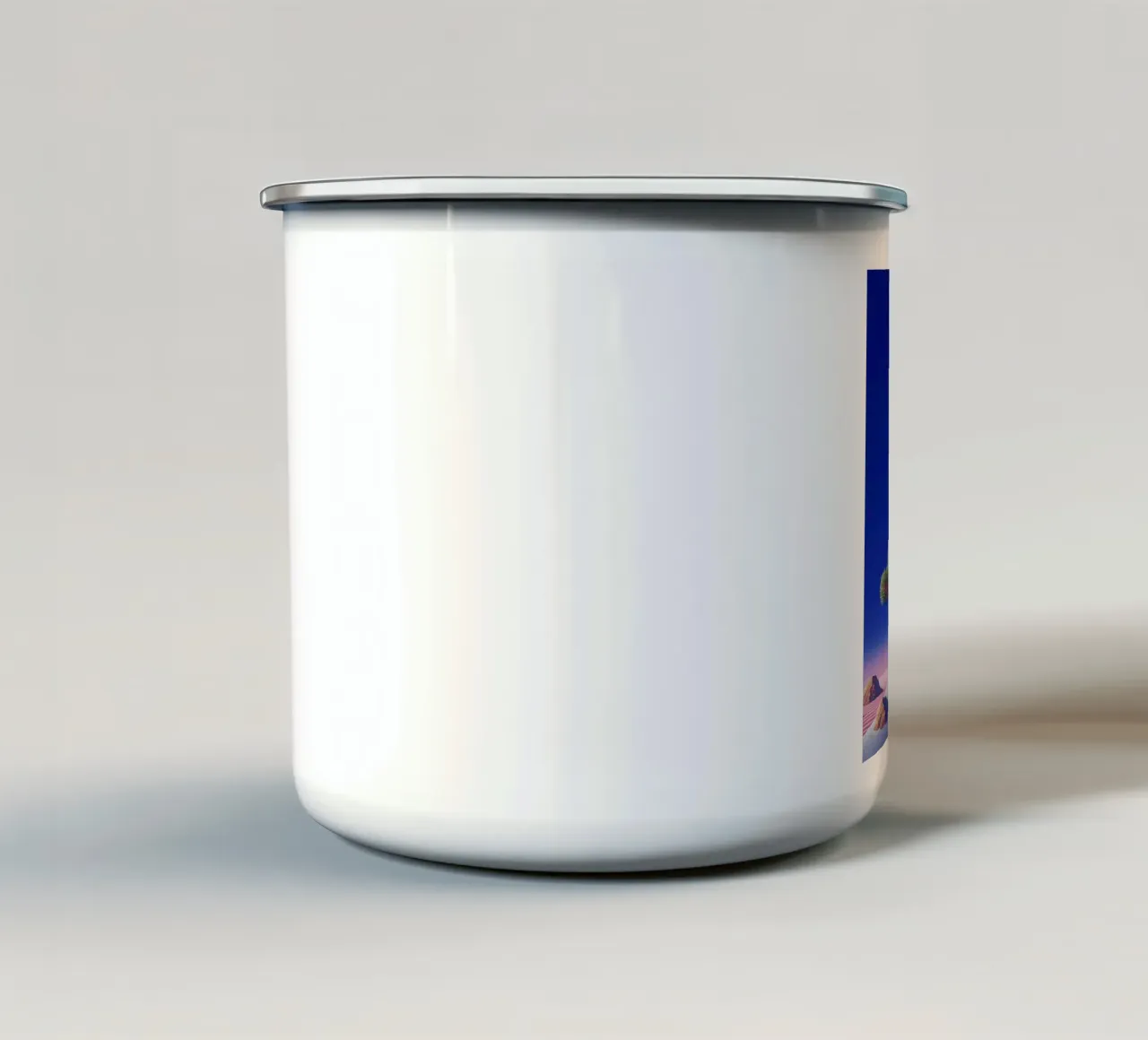 circle tree in sand tazza in smalto da scoten