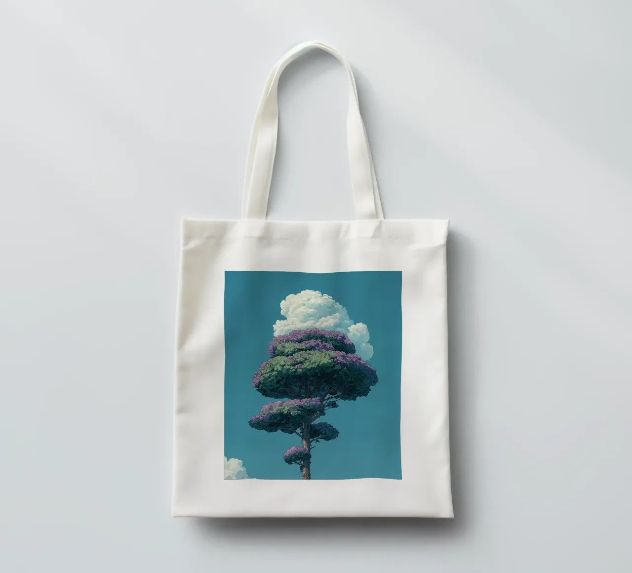 tree with cloud borsa in juta da scoten