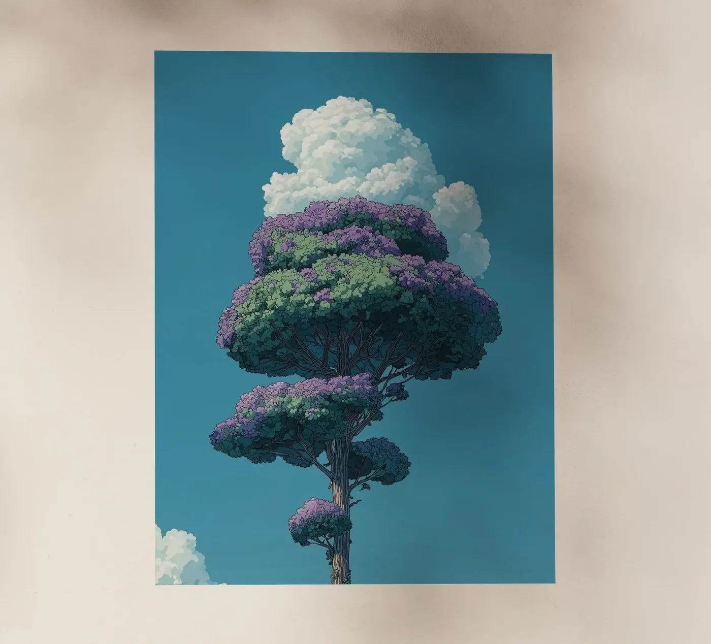 tree with cloud backlit folie van scoten