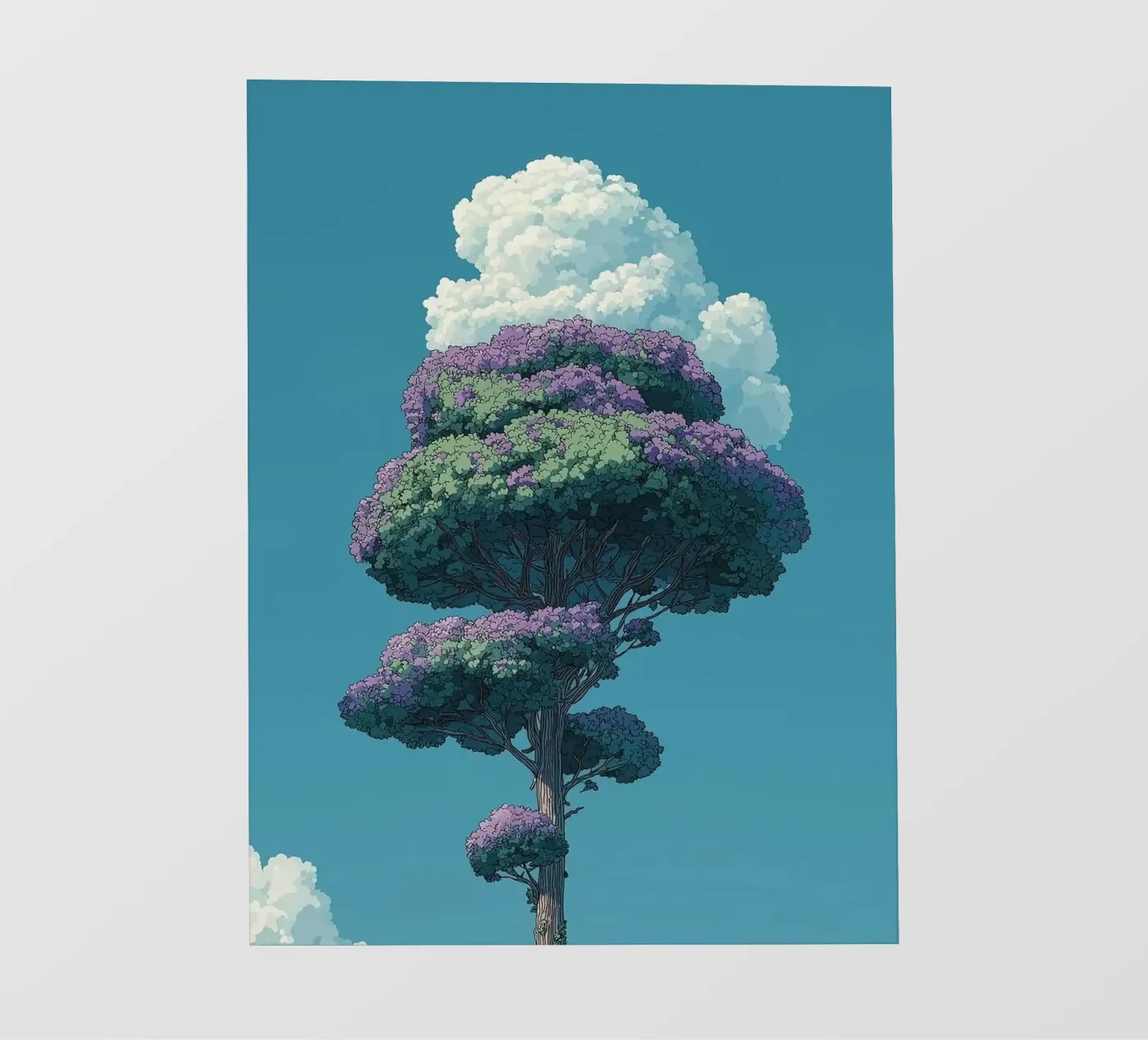 tree with cloud backlit folie van scoten