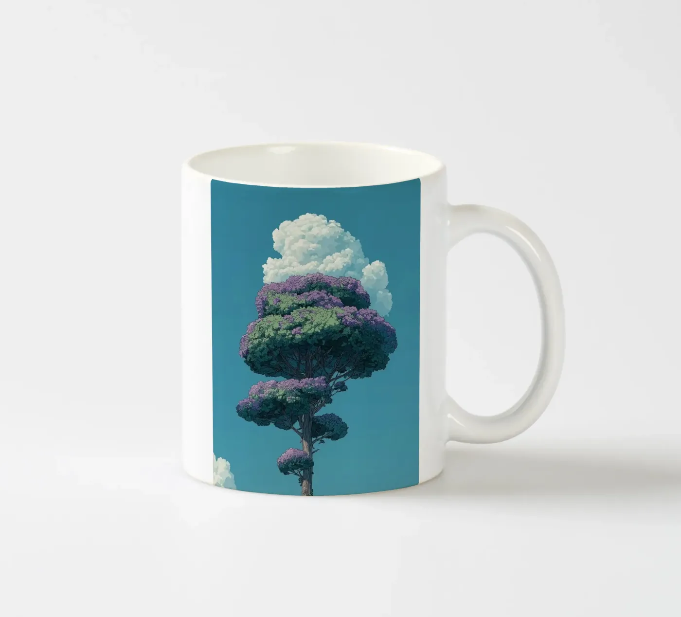 tree with cloud ceramic mug by scoten