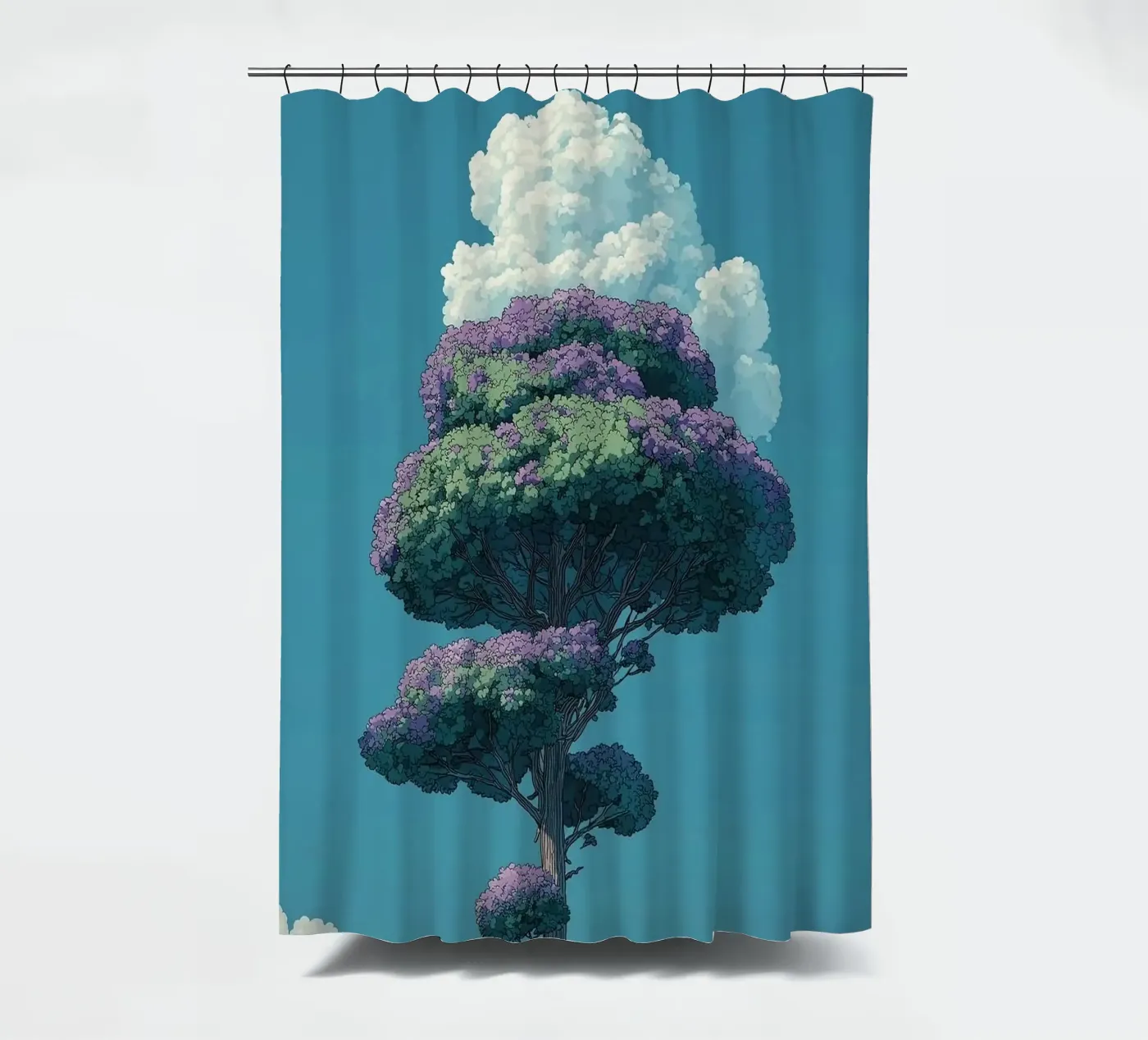 tree with cloud Duschvorhang von scoten