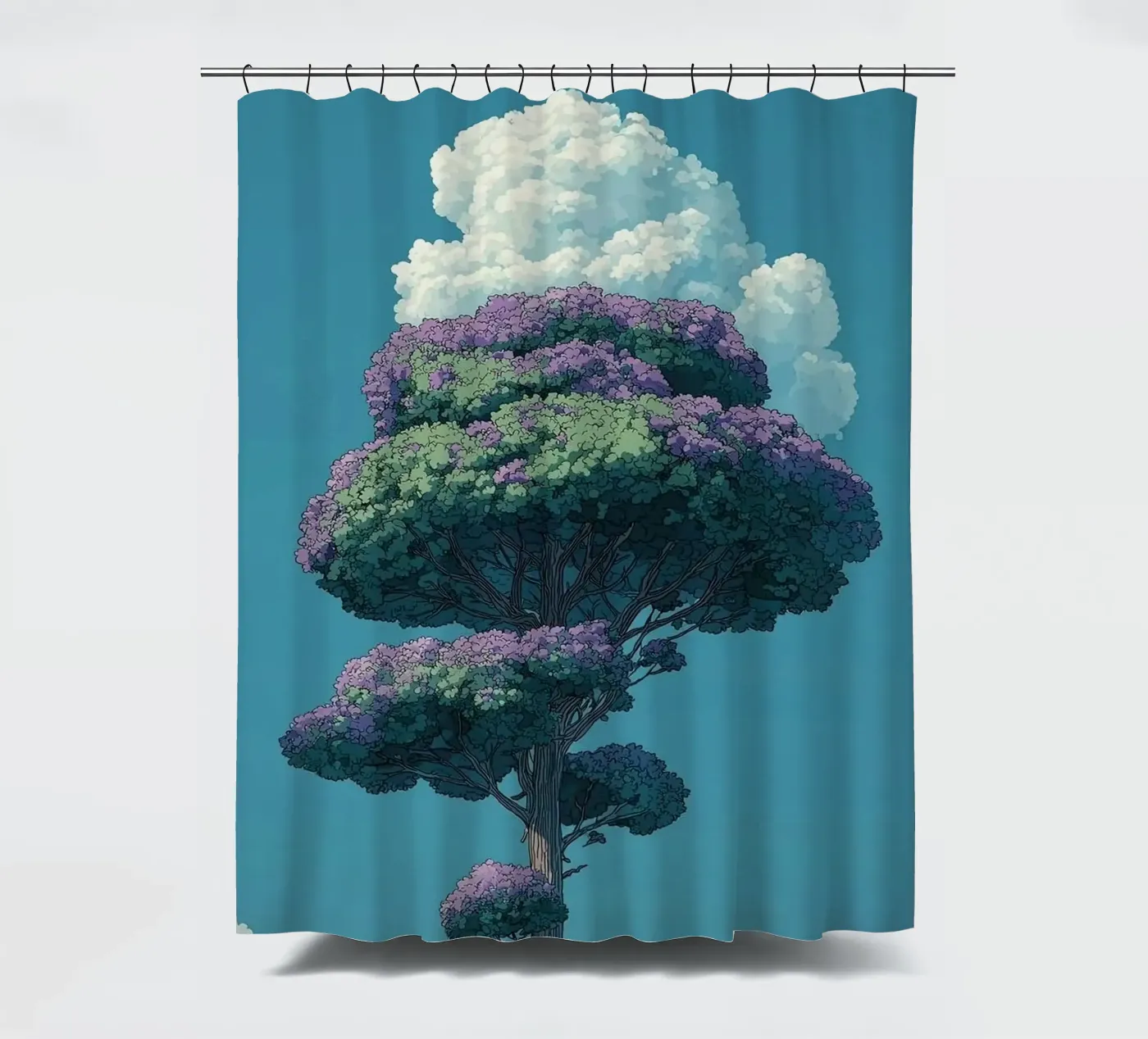 tree with cloud Duschvorhang von scoten