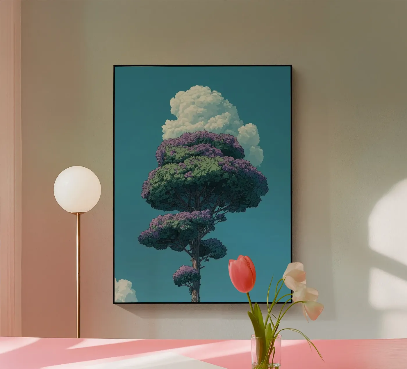 tree with cloud acryl van scoten