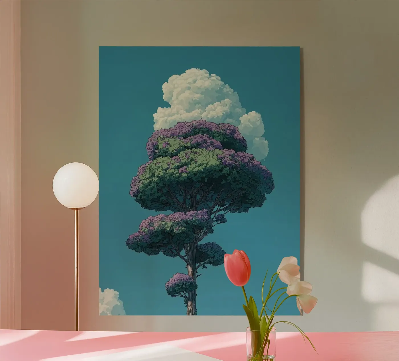 tree with cloud acryl van scoten