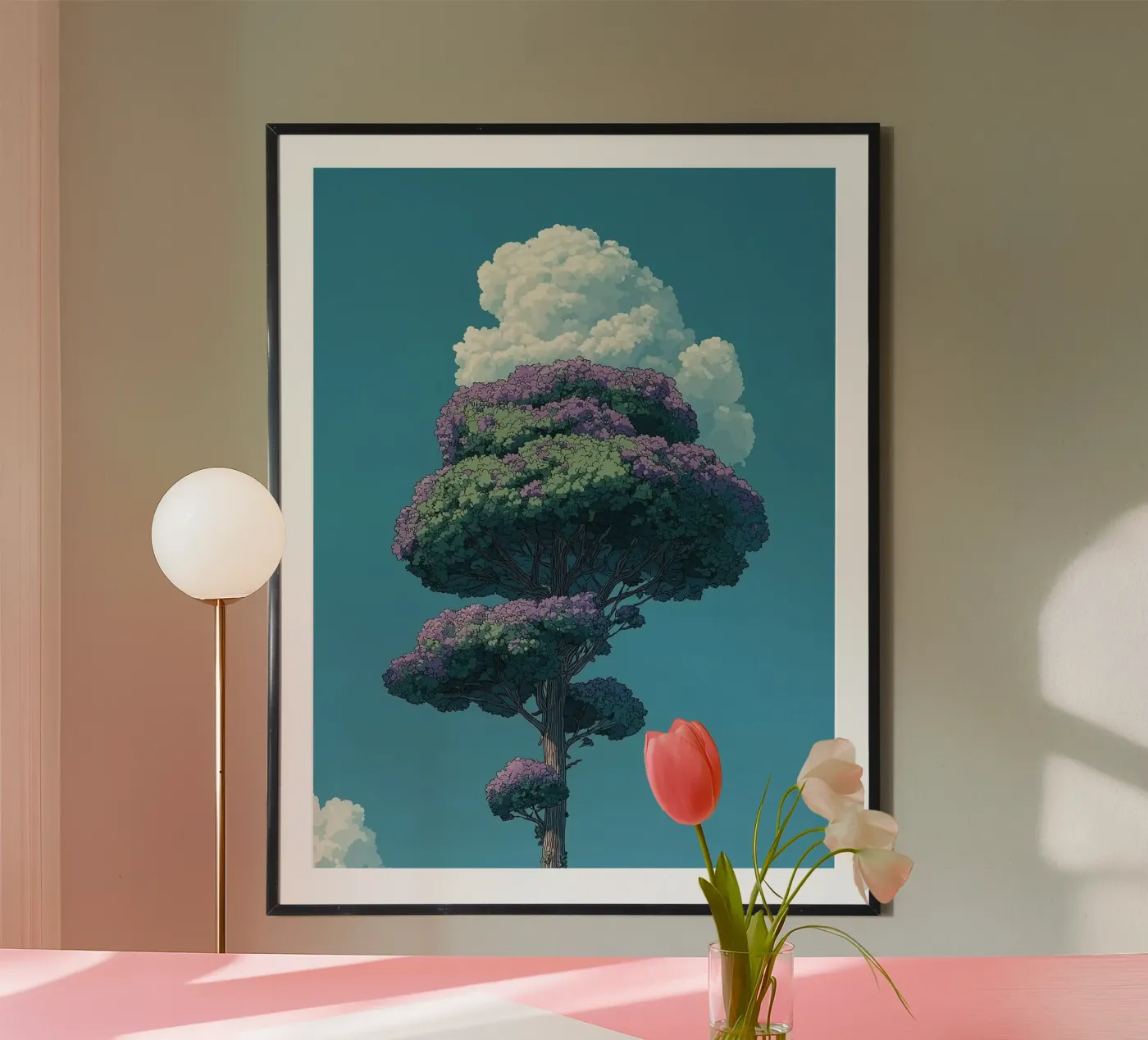 tree with cloud poster van scoten