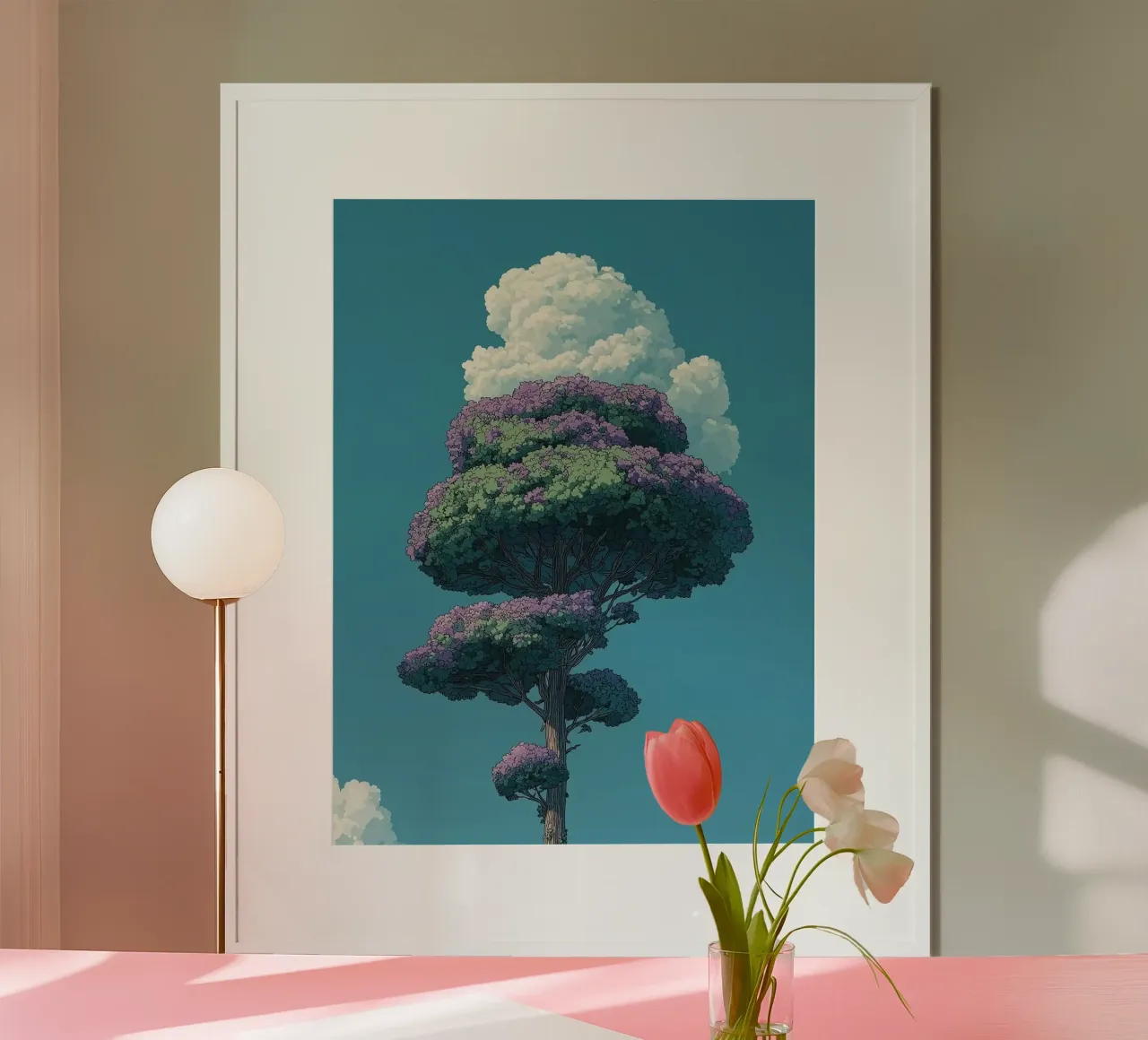 tree with cloud carta hahnemühle da scoten